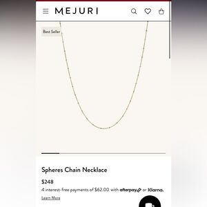 Mejuri 14-16in Spheres Chain